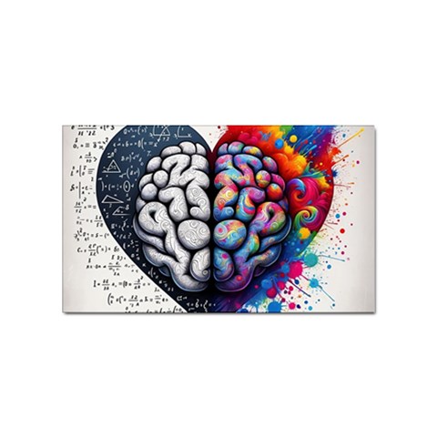 Brain Heart Math Sticker (Rectangular) from ArtsNow.com Front