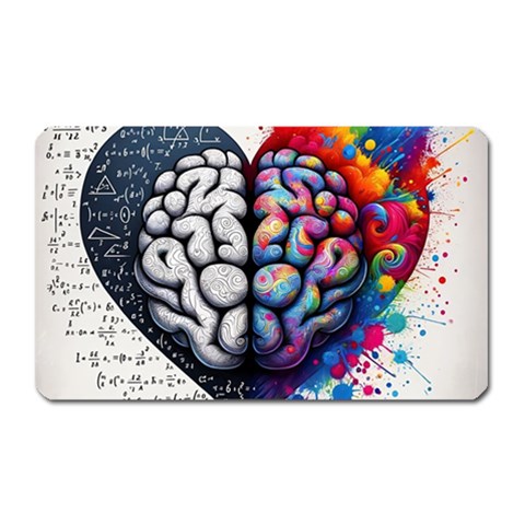 Brain Heart Math Magnet (Rectangular) from ArtsNow.com Front