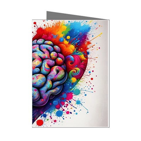 Brain Heart Math Mini Greeting Cards (Pkg of 8) from ArtsNow.com Left