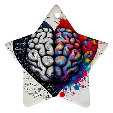 Brain Heart Math Star Ornament (Two Sides) from ArtsNow.com Back