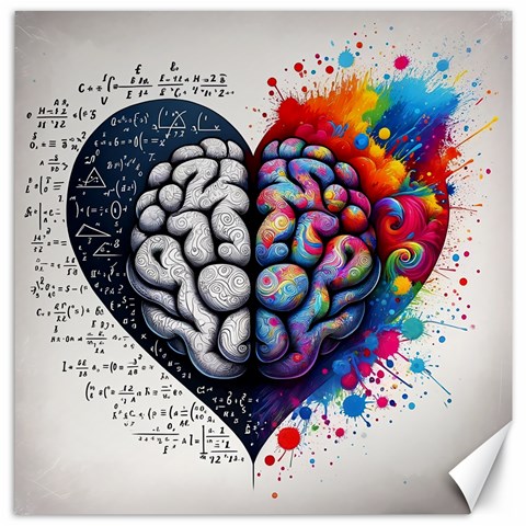 Brain Heart Math Canvas 16  x 16  from ArtsNow.com 15.2 x15.41  Canvas - 1