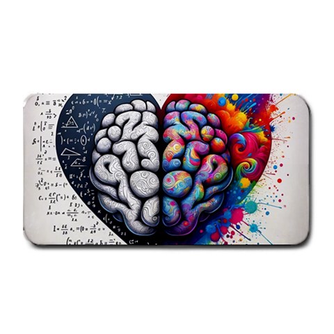 Brain Heart Math Medium Bar Mat from ArtsNow.com 16 x8.5  Bar Mat