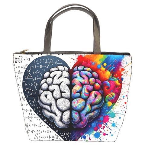 Brain Heart Math Bucket Bag from ArtsNow.com Front