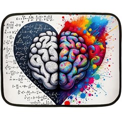 Brain Heart Math Two Sides Fleece Blanket (Mini) from ArtsNow.com 35 x27  Blanket Front