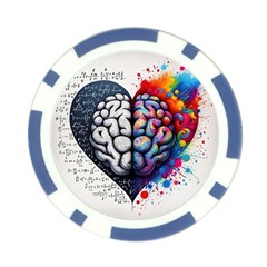 Brain Heart Math Poker Chip Card Guard (10 pack) from ArtsNow.com Front