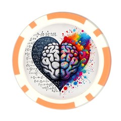 Brain Heart Math Poker Chip Card Guard (10 pack) from ArtsNow.com Front