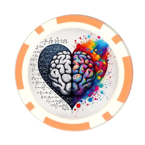 Brain Heart Math Poker Chip Card Guard (10 pack) from ArtsNow.com Back