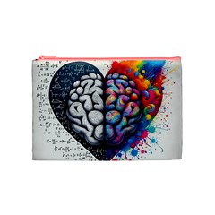 Brain Heart Math Cosmetic Bag (Medium) from ArtsNow.com Front