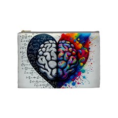 Brain Heart Math Cosmetic Bag (Medium) from ArtsNow.com Front