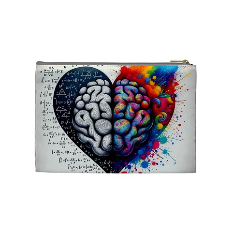 Brain Heart Math Cosmetic Bag (Medium) from ArtsNow.com Back