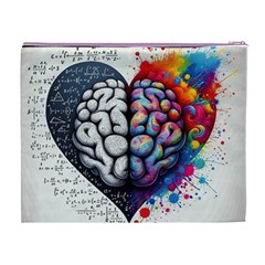 Brain Heart Math Cosmetic Bag (XL) from ArtsNow.com Back