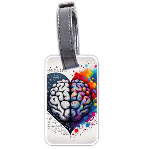 Brain Heart Math Luggage Tag (one side) from ArtsNow.com Front