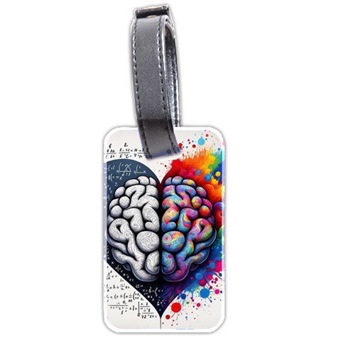 Brain Heart Math Luggage Tag (two sides) from ArtsNow.com Back