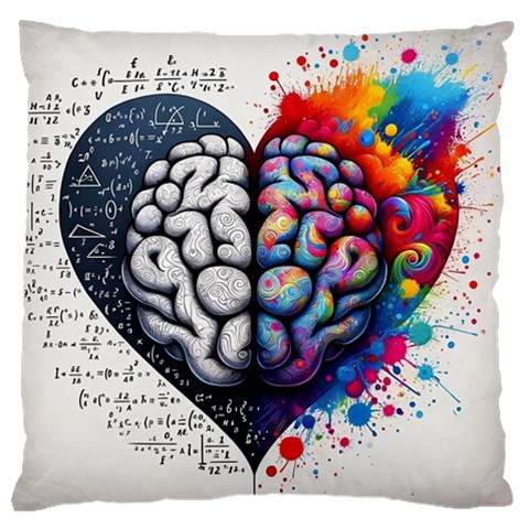 Brain Heart Math Large Cushion Case (One Side) from ArtsNow.com Front