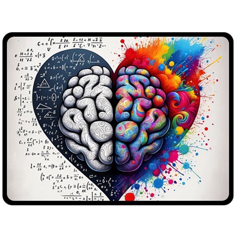 Brain Heart Math Two Sides Fleece Blanket (Large) from ArtsNow.com 80 x60  Blanket Front