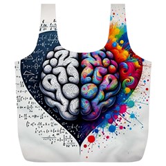 Brain Heart Math Full Print Recycle Bag (XL) from ArtsNow.com Front