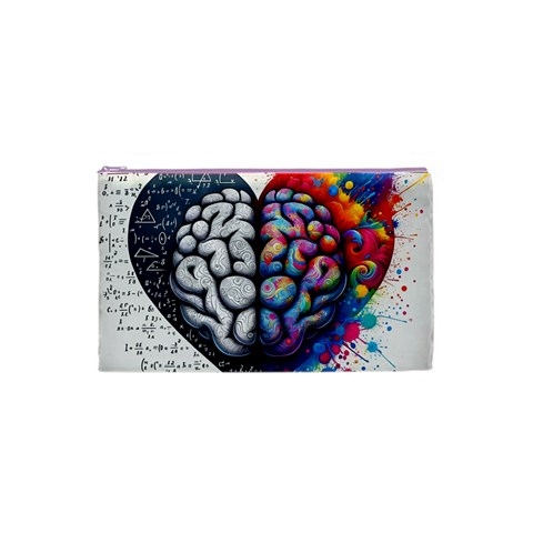 Brain Heart Math Cosmetic Bag (XS) from ArtsNow.com Front