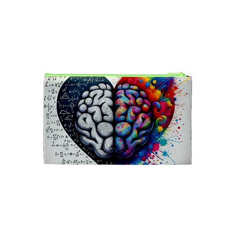 Brain Heart Math Cosmetic Bag (XS) from ArtsNow.com Back