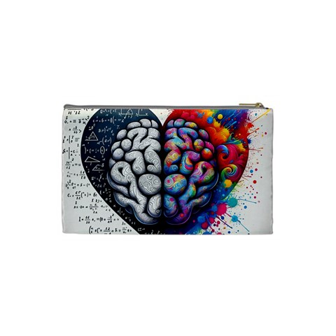 Brain Heart Math Cosmetic Bag (XS) from ArtsNow.com Back