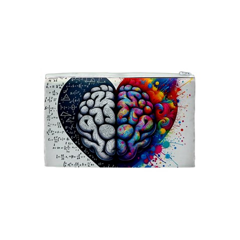 Brain Heart Math Cosmetic Bag (XS) from ArtsNow.com Back