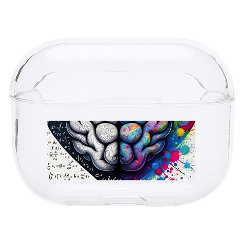 Brain Heart Math Hard PC AirPods Pro Case from ArtsNow.com Front