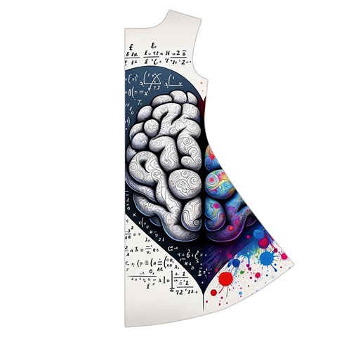 Brain Heart Math Short Sleeve V Back Right