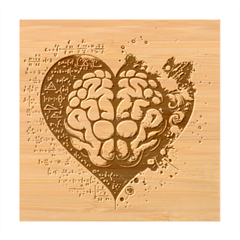 Brain Heart Math Bamboo Coaster Set from ArtsNow.com Coaster 1