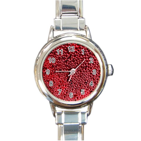 Drops Water Drops Trypophobia Round Italian Charm Watch from ArtsNow.com Front