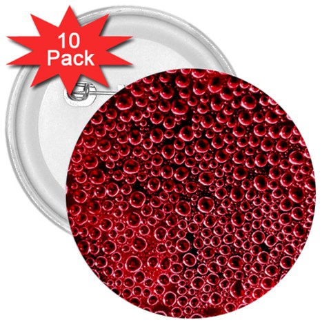 Drops Water Drops Trypophobia 3  Buttons (10 pack)  from ArtsNow.com Front