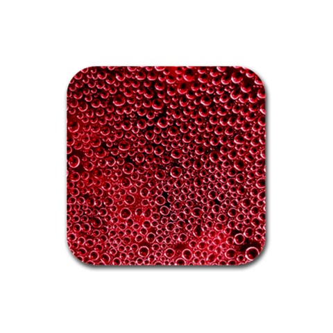 Drops Water Drops Trypophobia Rubber Square Coaster (4 pack) from ArtsNow.com Front