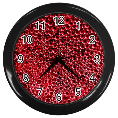 Drops Water Drops Trypophobia Wall Clock (Black) from ArtsNow.com Front