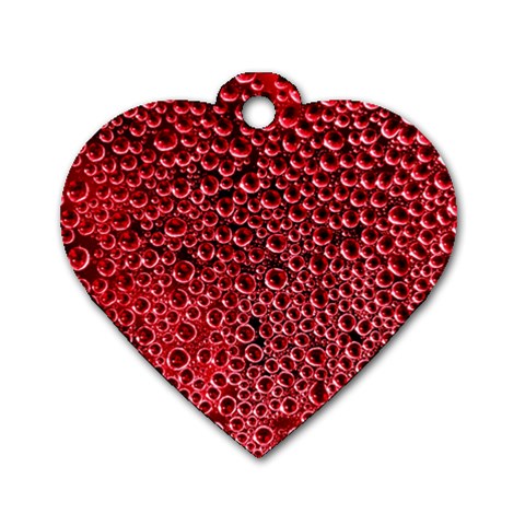 Drops Water Drops Trypophobia Dog Tag Heart (Two Sides) from ArtsNow.com Front