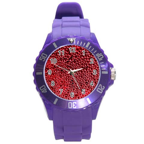 Drops Water Drops Trypophobia Round Plastic Sport Watch (L) from ArtsNow.com Front