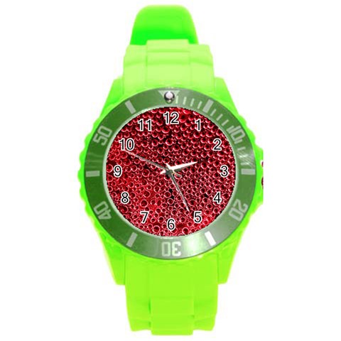 Drops Water Drops Trypophobia Round Plastic Sport Watch (L) from ArtsNow.com Front