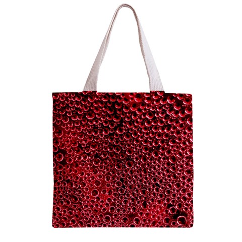 Drops Water Drops Trypophobia Zipper Grocery Tote Bag from ArtsNow.com Back