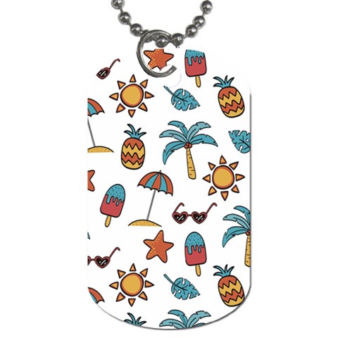 Summer Pineapple Fruit Tropical Dog Tag (One Side) from ArtsNow.com Front