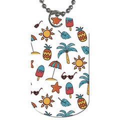 Summer Pineapple Fruit Tropical Dog Tag (Two Sides) from ArtsNow.com Front