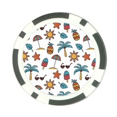 Summer Pineapple Fruit Tropical Poker Chip Card Guard from ArtsNow.com Front