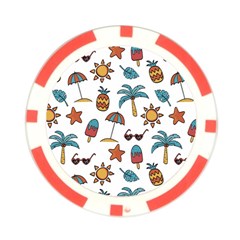 Summer Pineapple Fruit Tropical Poker Chip Card Guard from ArtsNow.com Back