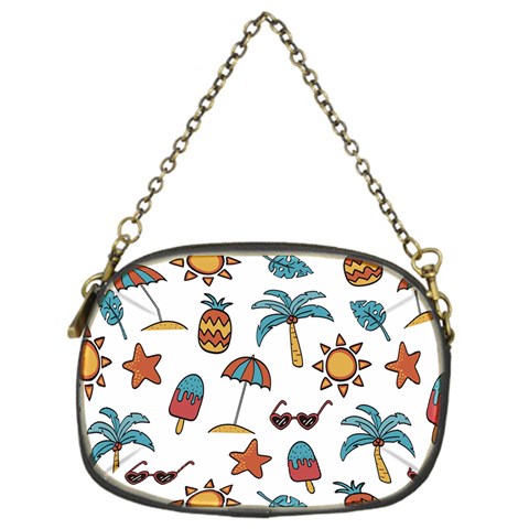 Summer Pineapple Fruit Tropical Chain Purse (One Side) from ArtsNow.com Front