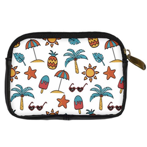 Summer Pineapple Fruit Tropical Digital Camera Leather Case from ArtsNow.com Back