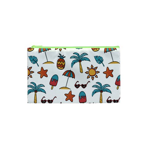 Summer Pineapple Fruit Tropical Cosmetic Bag (Small) from ArtsNow.com Front