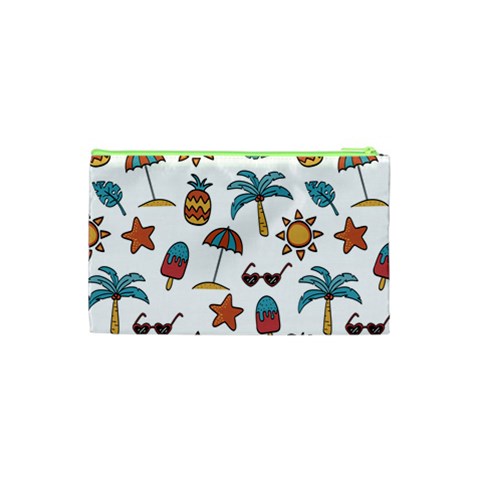 Summer Pineapple Fruit Tropical Cosmetic Bag (Small) from ArtsNow.com Back