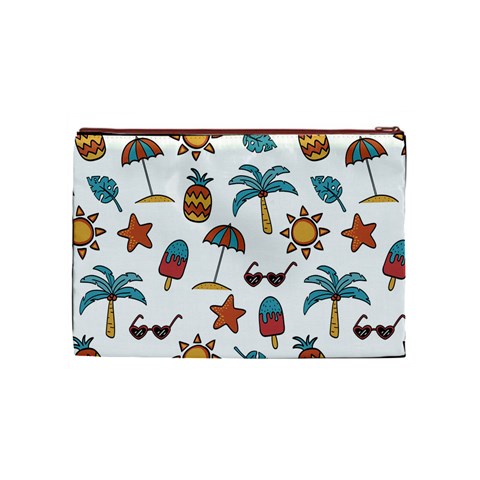 Summer Pineapple Fruit Tropical Cosmetic Bag (Medium) from ArtsNow.com Front