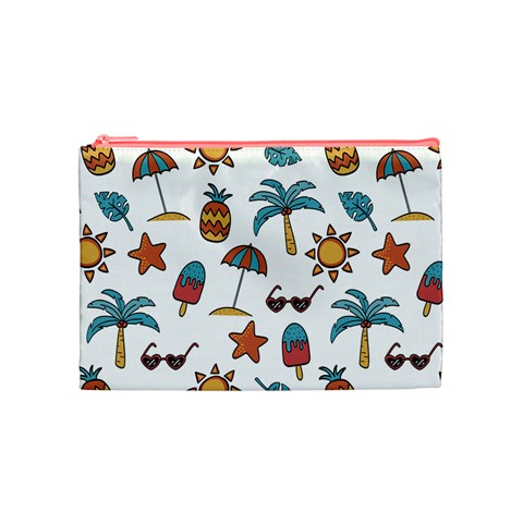 Summer Pineapple Fruit Tropical Cosmetic Bag (Medium) from ArtsNow.com Front