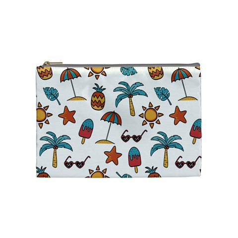 Summer Pineapple Fruit Tropical Cosmetic Bag (Medium) from ArtsNow.com Front