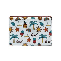 Summer Pineapple Fruit Tropical Cosmetic Bag (Medium) from ArtsNow.com Front