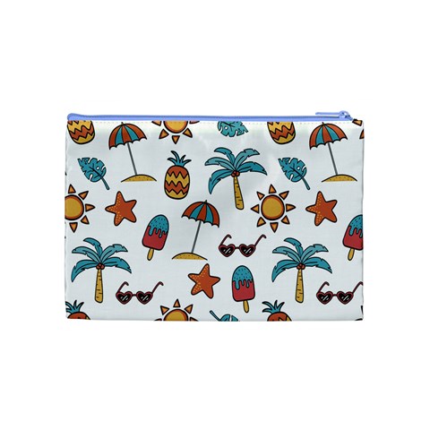 Summer Pineapple Fruit Tropical Cosmetic Bag (Medium) from ArtsNow.com Back