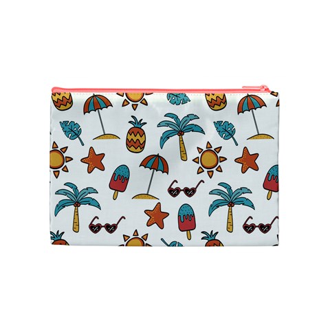 Summer Pineapple Fruit Tropical Cosmetic Bag (Medium) from ArtsNow.com Back