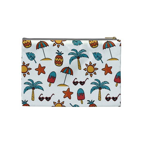 Summer Pineapple Fruit Tropical Cosmetic Bag (Medium) from ArtsNow.com Back